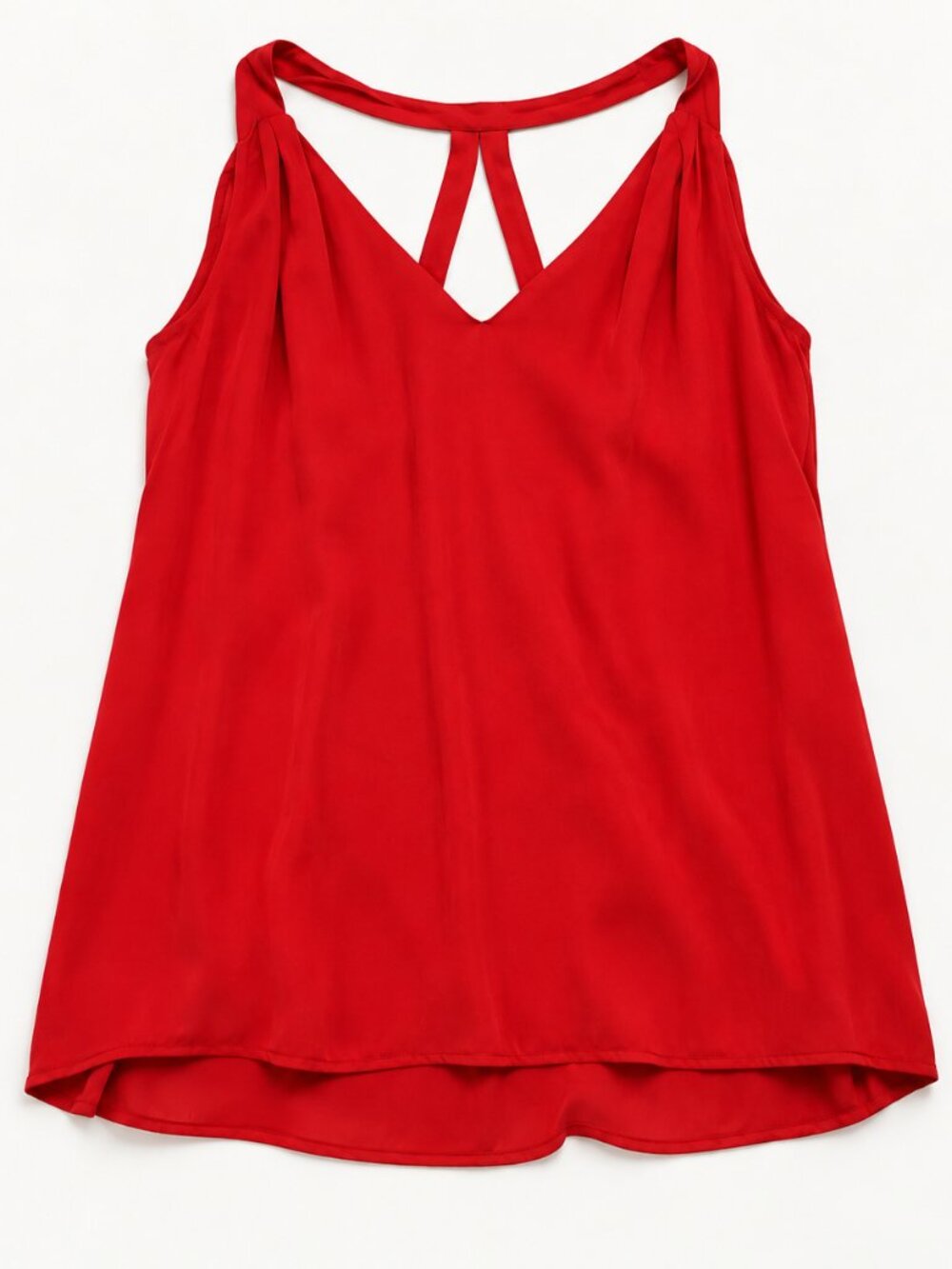 Haute Hippie Scarlet Red V-Neck Strappy Camisole Tank Top Size S